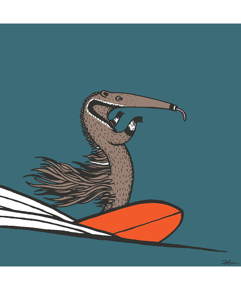 Surfing Anteater - Print/ Framed Print