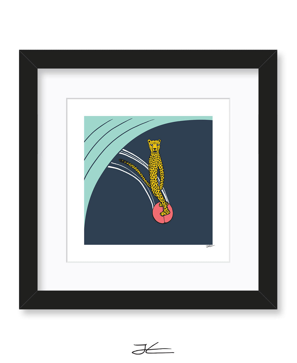 Surfing Cheetah - Print/ Framed Print