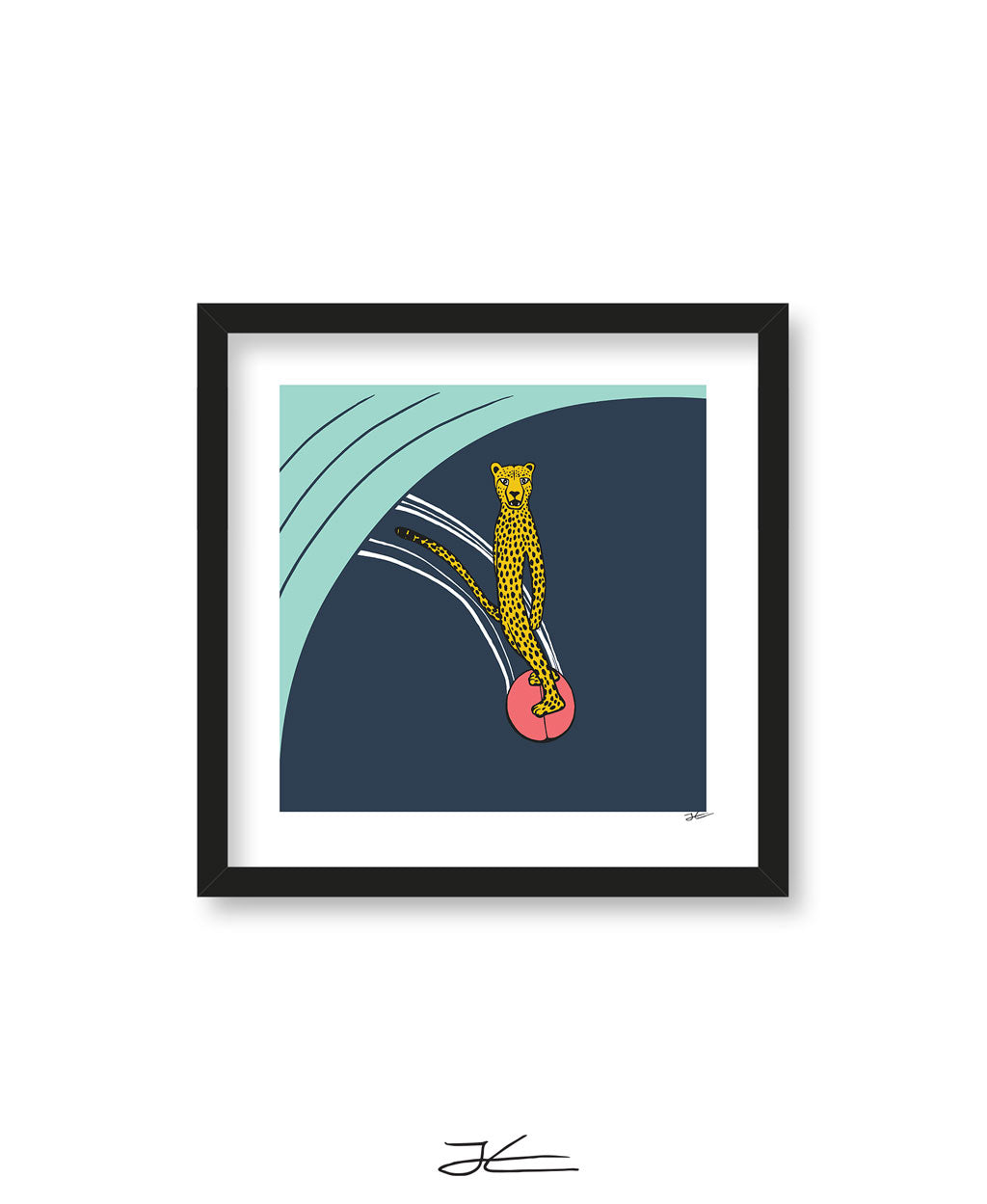 Surfing Cheetah - Print/ Framed Print