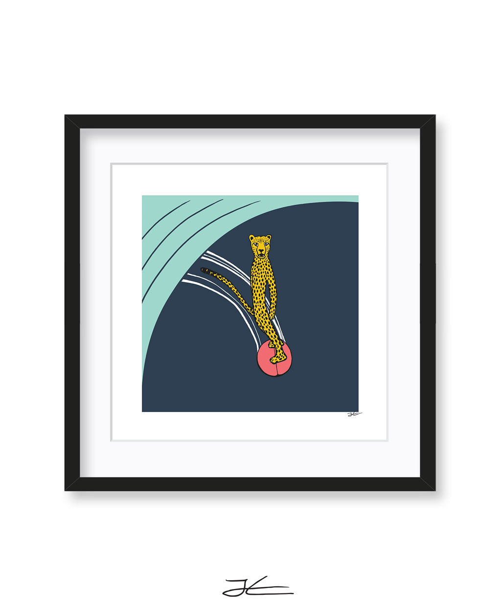 Surfing Cheetah - Print/ Framed Print