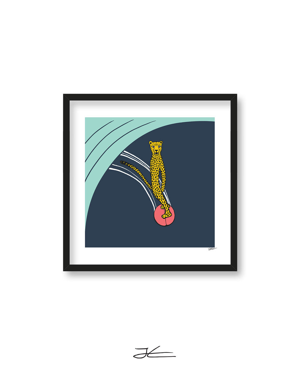 Surfing Cheetah - Print/ Framed Print