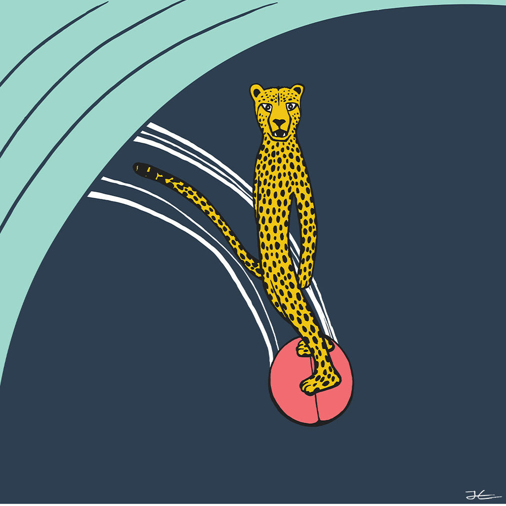 
                  
                    Surfing Cheetah - Print/ Framed Print
                  
                