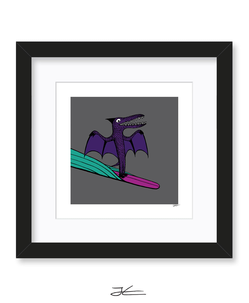 
                  
                    Surfing Dinosaur - Print/ Framed Print
                  
                