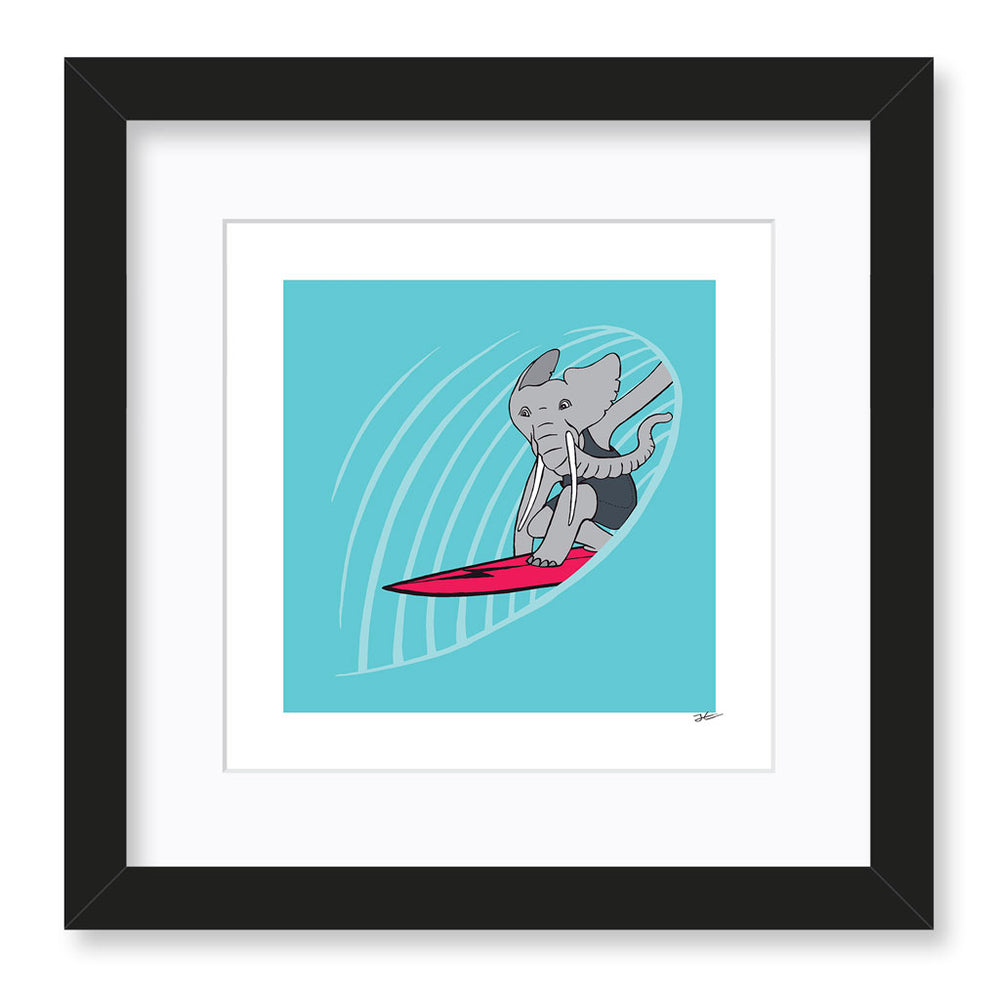 
                  
                    Surfing Elephant - Print/ Framed Print
                  
                