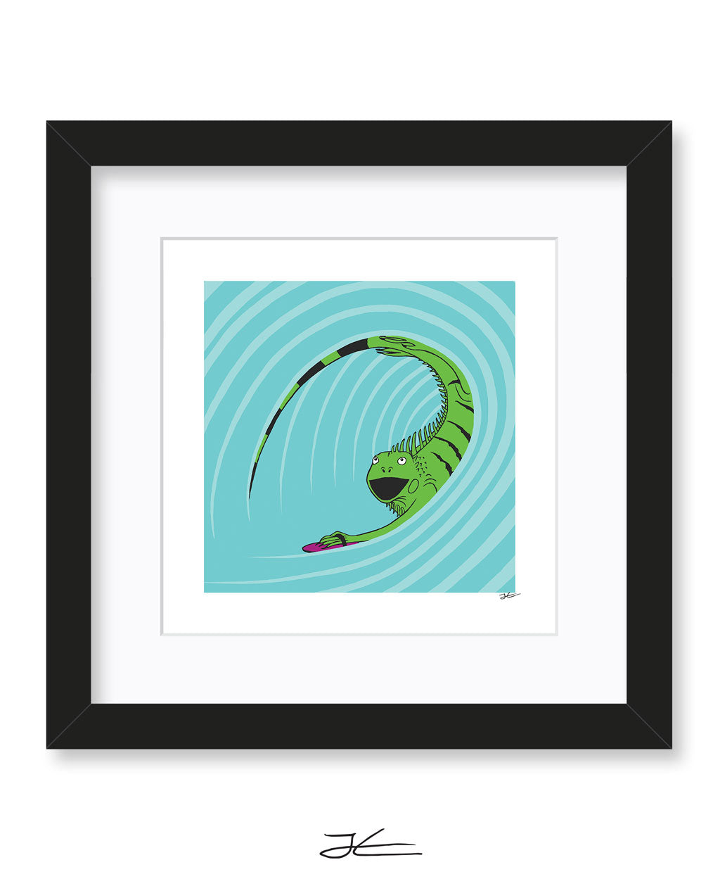 Surfing Iguana - Print/ Framed Print