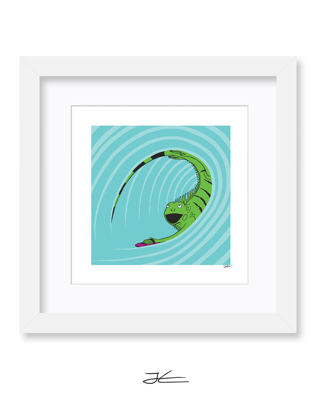 Surfing Iguana - Print/ Framed Print