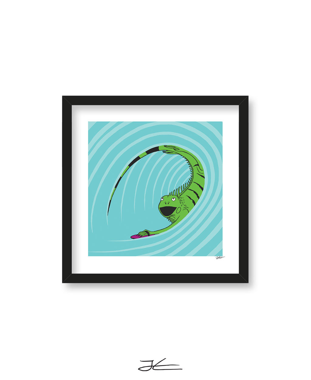 Surfing Iguana - Print/ Framed Print