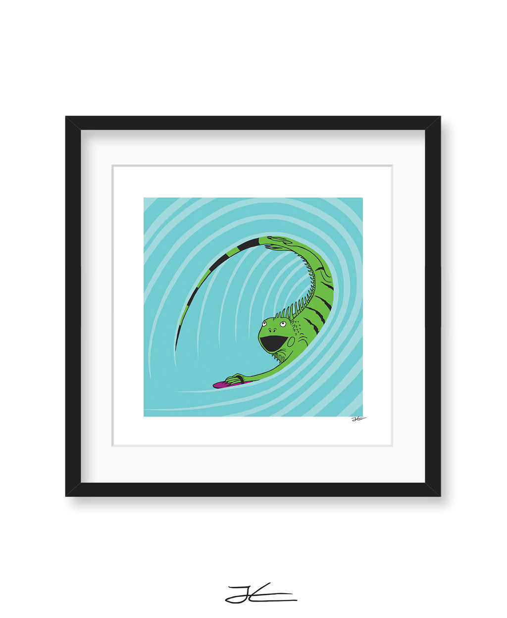Surfing Iguana - Print/ Framed Print