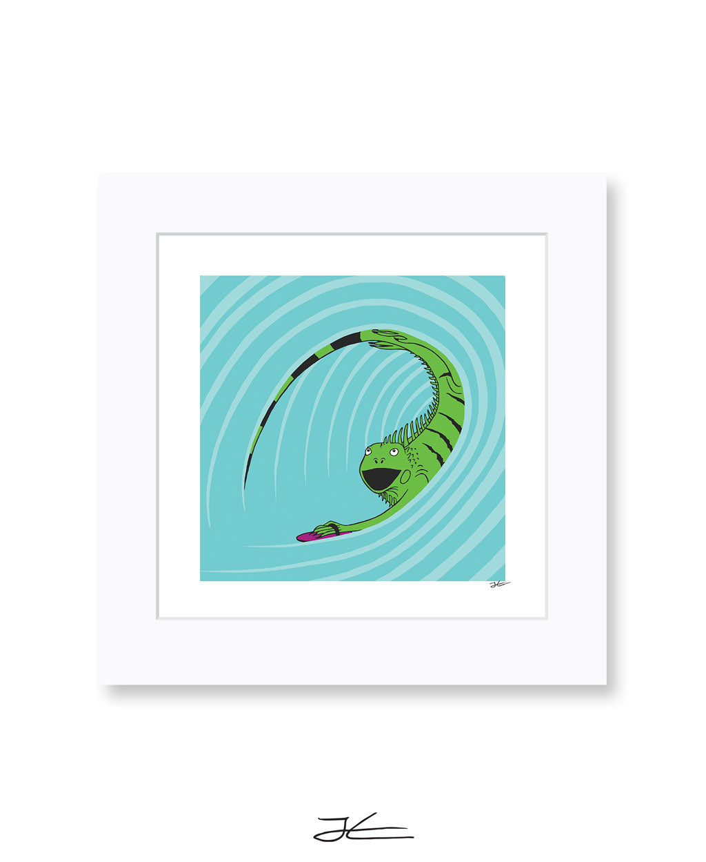 Surfing Iguana - Print/ Framed Print