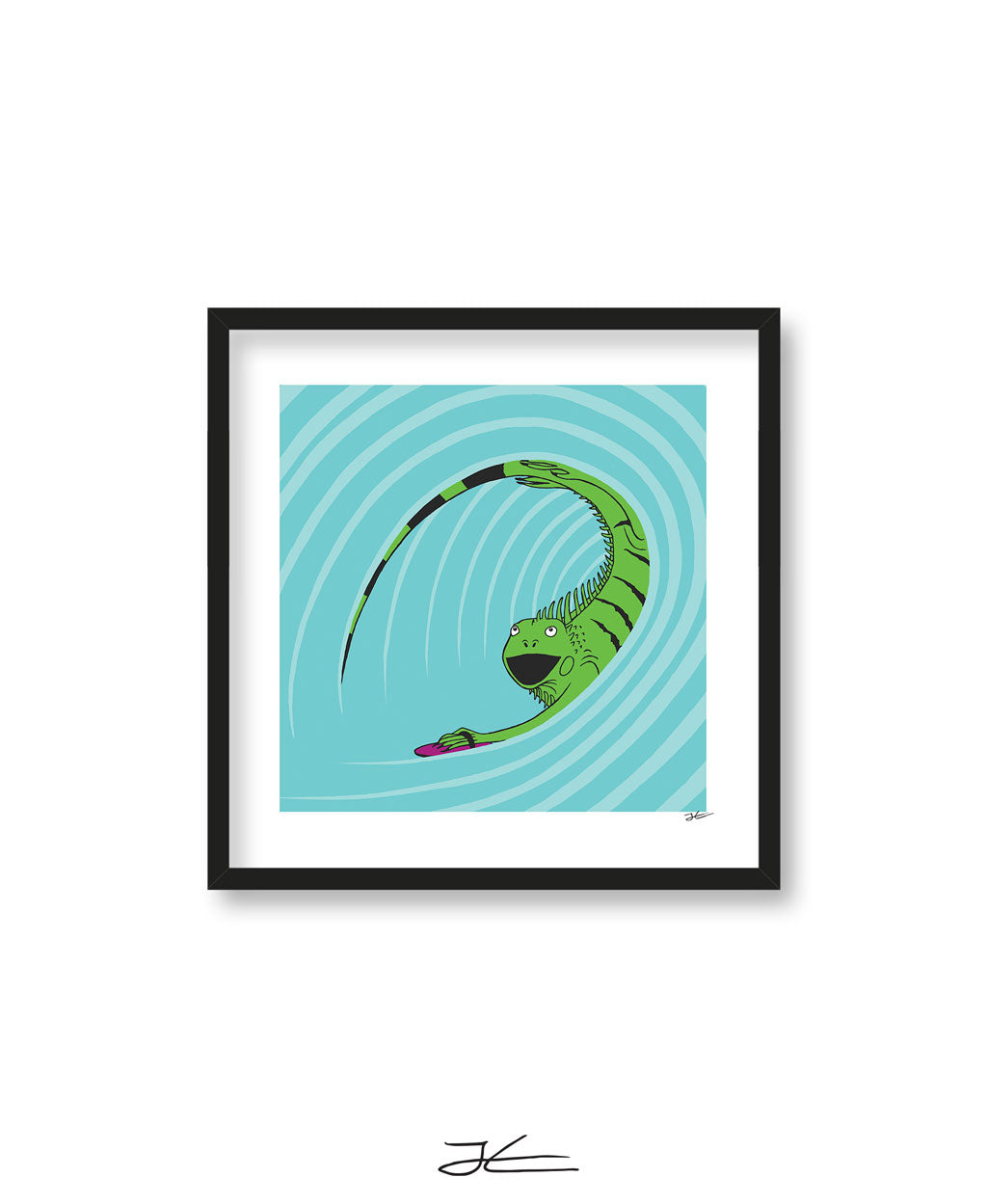 Surfing Iguana - Print/ Framed Print