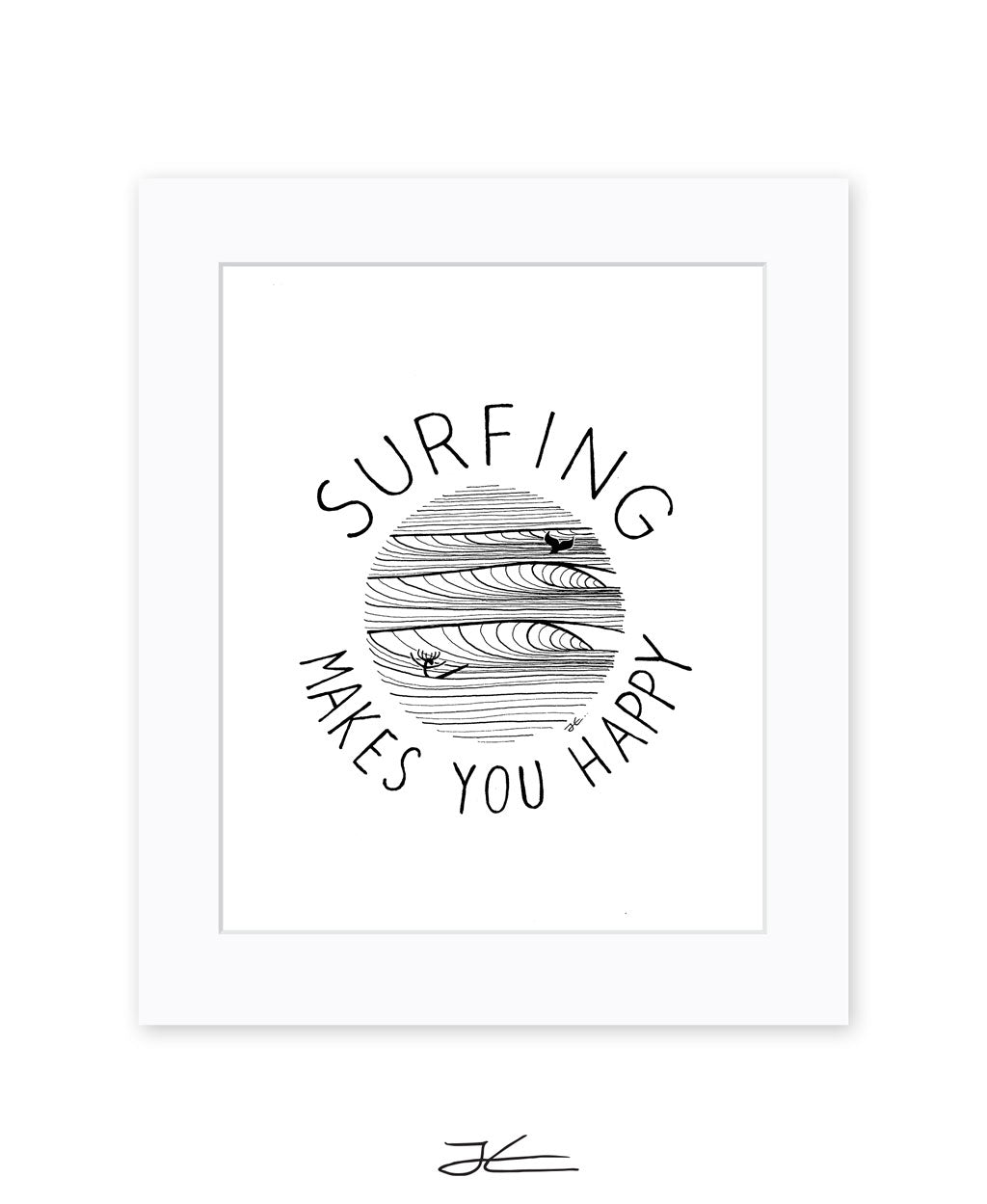 Surfing Makes You Happy - Print/ Framed Print