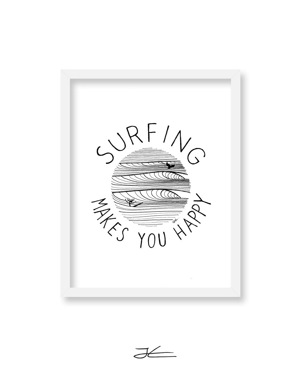 Surfing Makes You Happy - Print/ Framed Print
