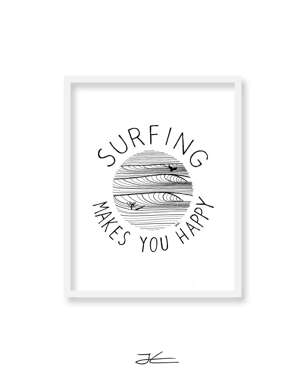 Surfing Makes You Happy - Print/ Framed Print