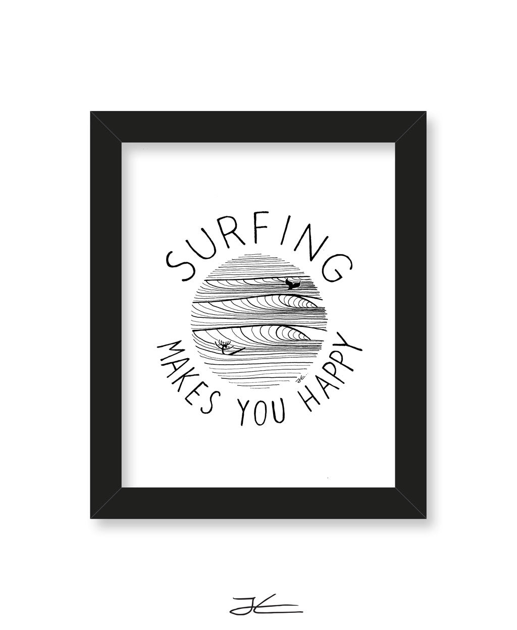 Surfing Makes You Happy - Print/ Framed Print