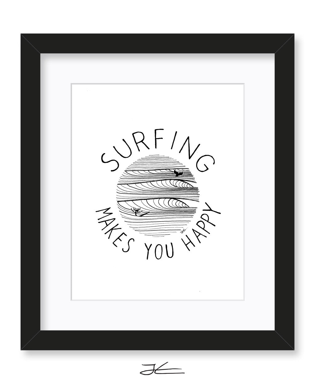 
                  
                    Surfing Makes You Happy - Print/ Framed Print
                  
                