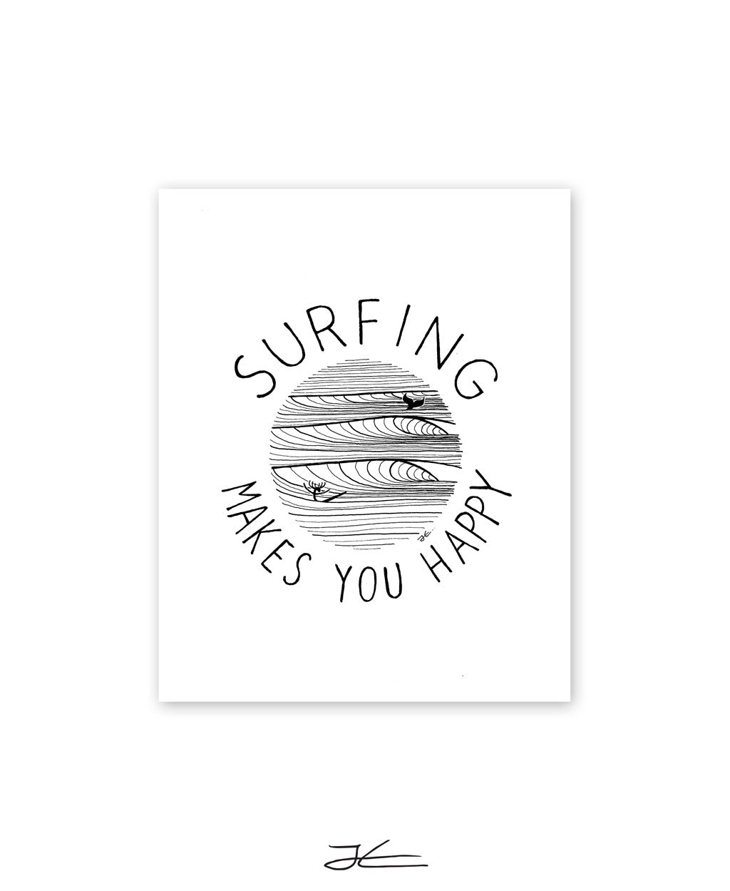 Surfing Makes You Happy - Print/ Framed Print
