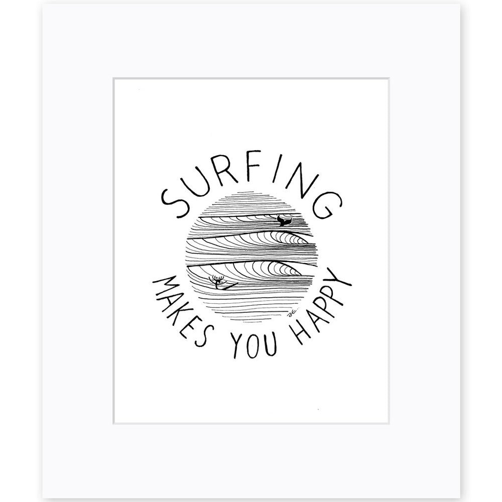 
                  
                    Surfing Makes You Happy - Print/ Framed Print
                  
                