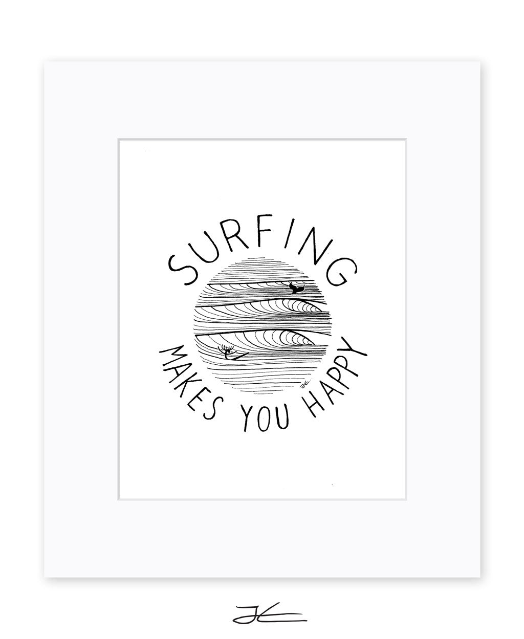Surfing Makes You Happy - Print/ Framed Print