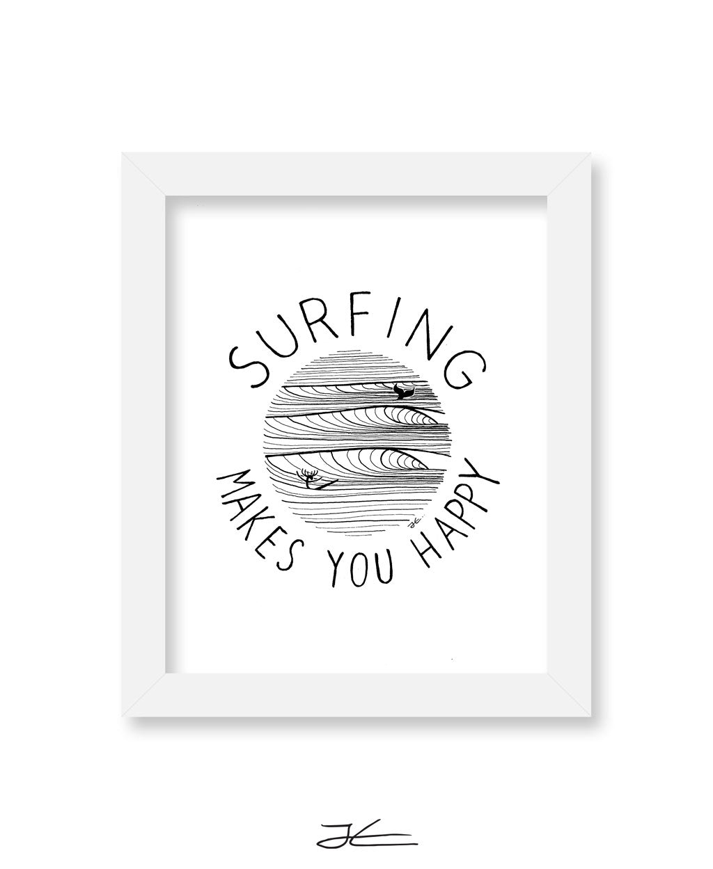 Surfing Makes You Happy - Print/ Framed Print