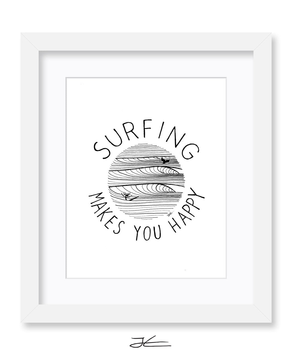 Surfing Makes You Happy - Print/ Framed Print