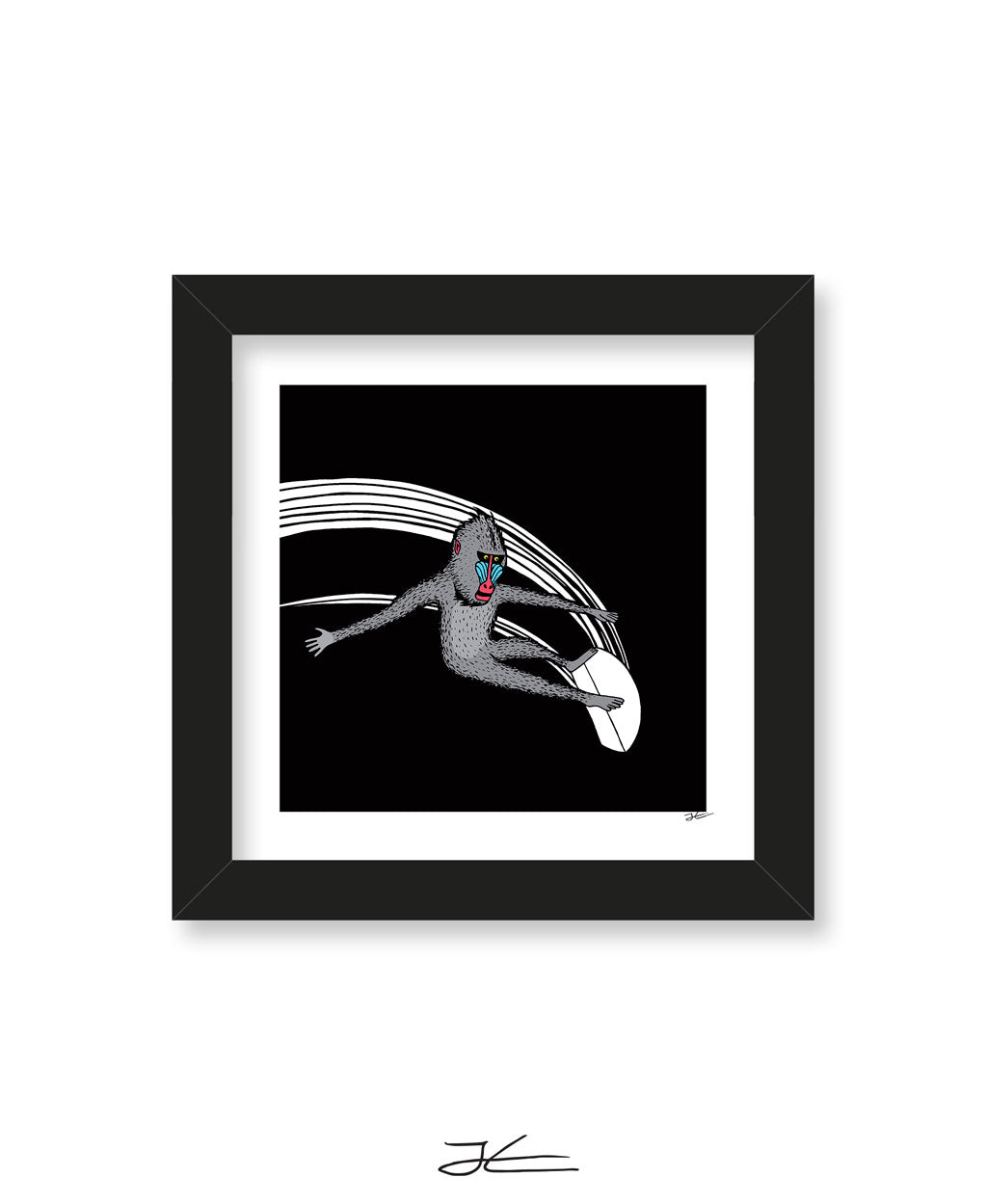 Surfing Mandrill - Print/ Framed Print