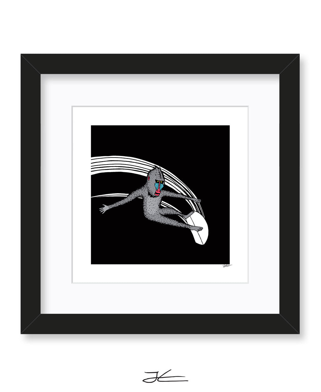 Surfing Mandrill - Print/ Framed Print