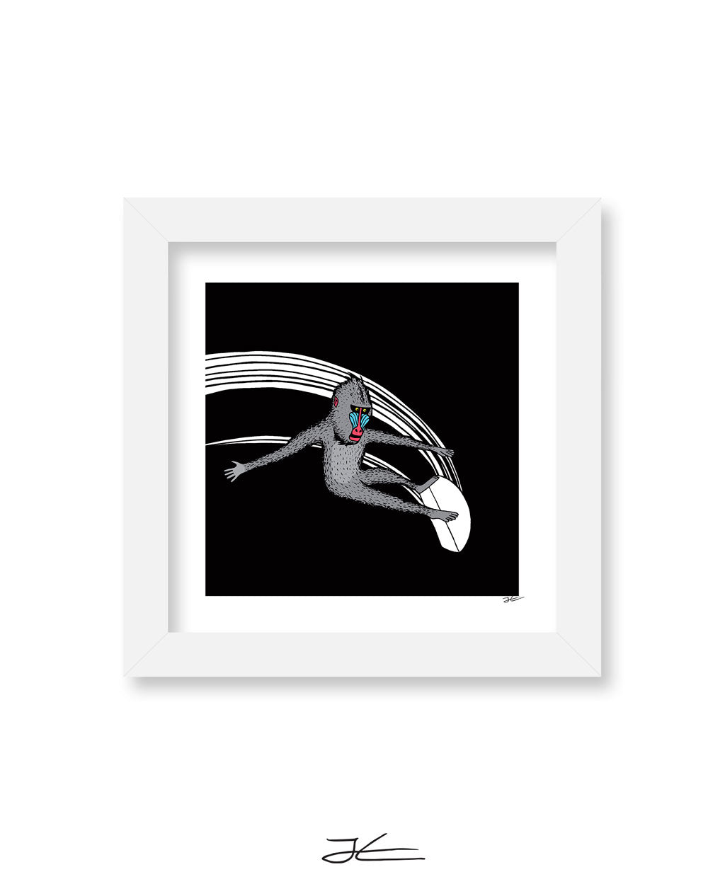 Surfing Mandrill - Print/ Framed Print