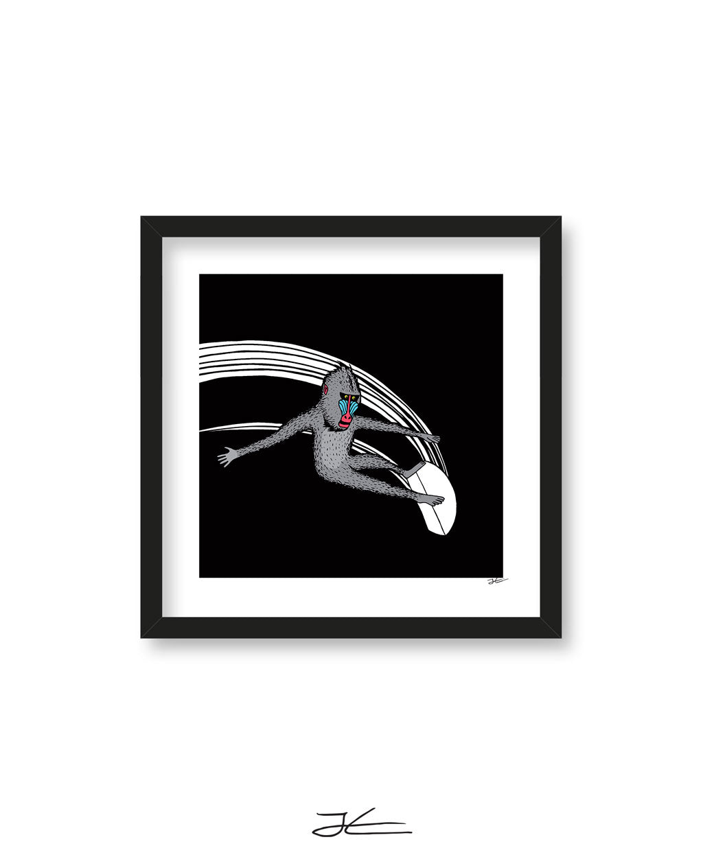 Surfing Mandrill - Print/ Framed Print