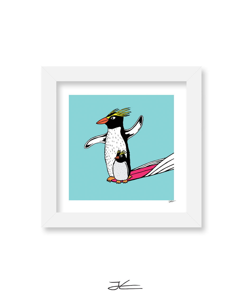 Surfing Penguin - Print/ Framed Print