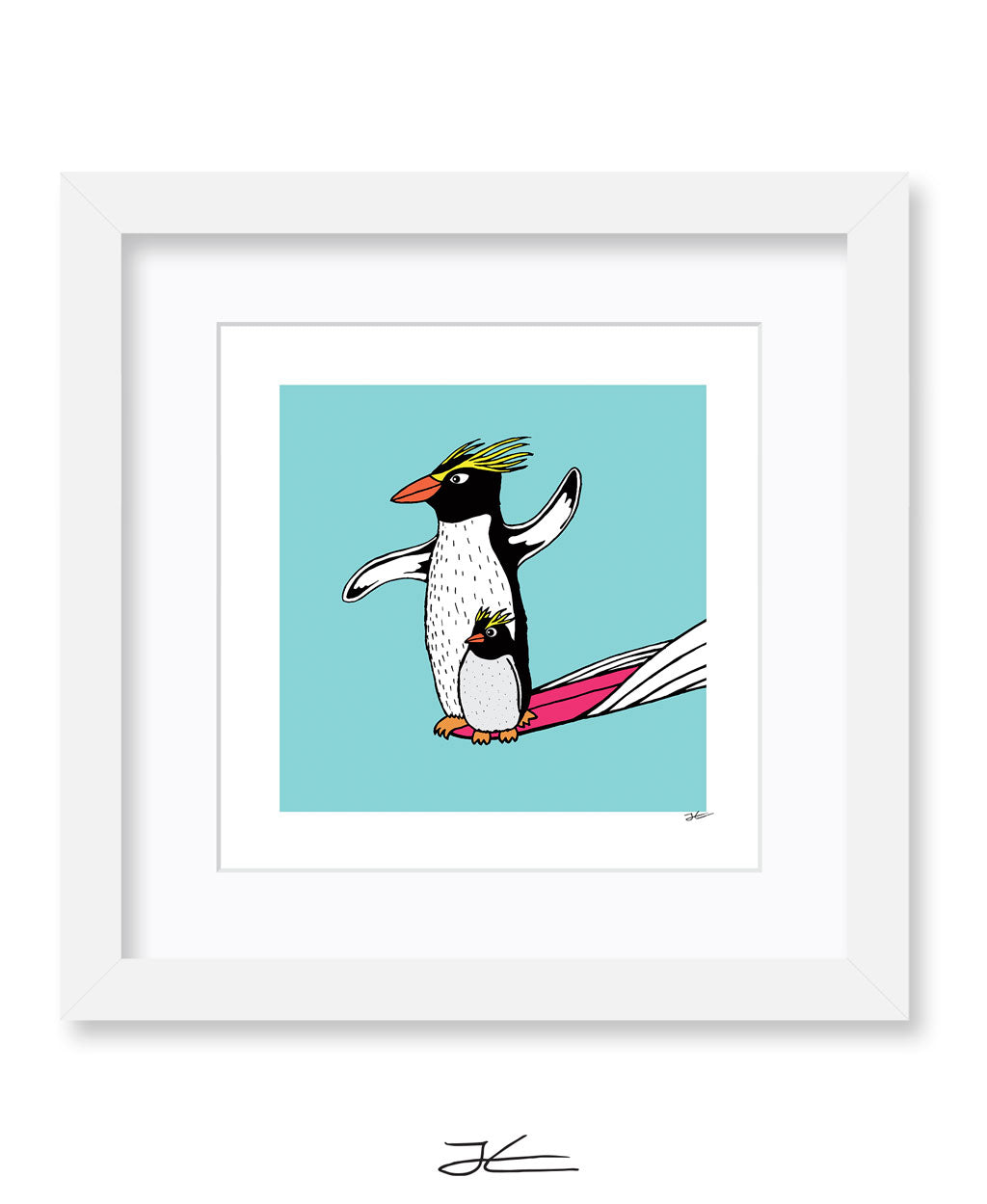 Surfing Penguin - Print/ Framed Print