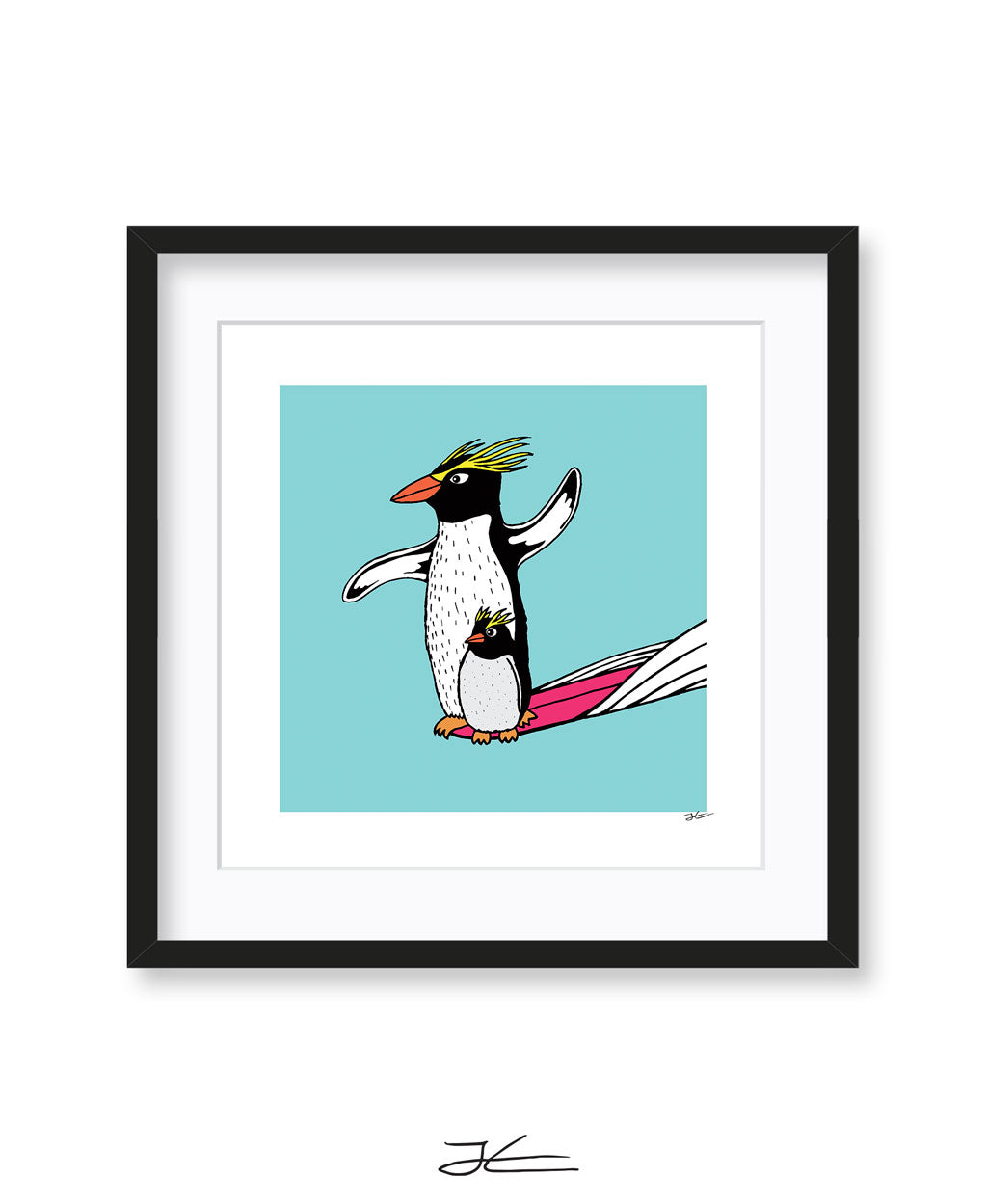 Surfing Penguin - Print/ Framed Print