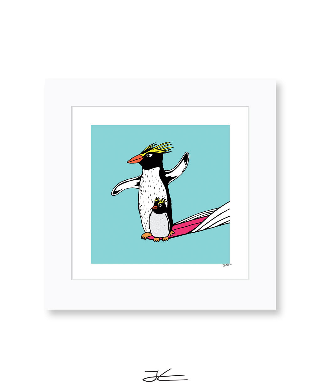 Surfing Penguin - Print/ Framed Print