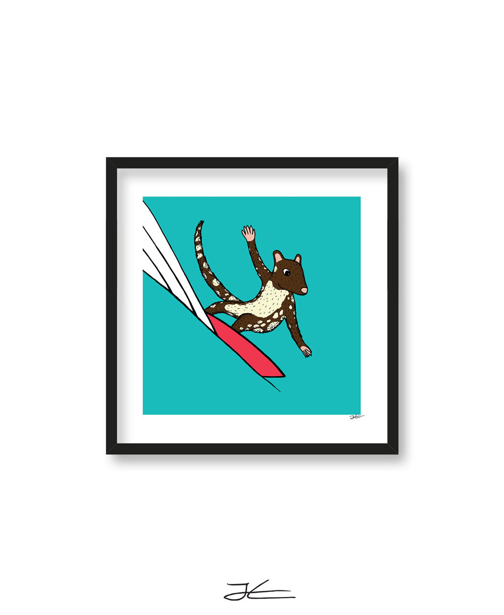 Surfing Quoll - Print/ Framed Print