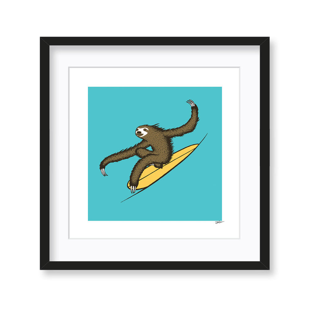 
                  
                    Surfing Sloth - Print/ Framed Print
                  
                