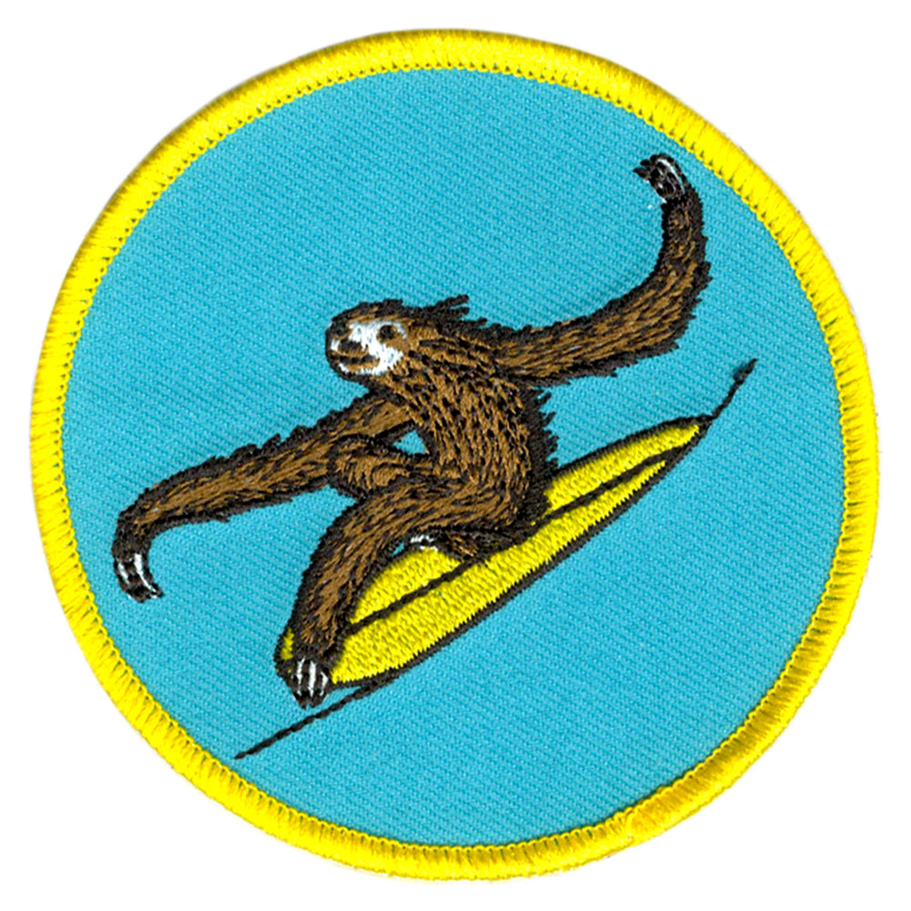 
                  
                    Surfing Sloth Embroidered Patch
                  
                
