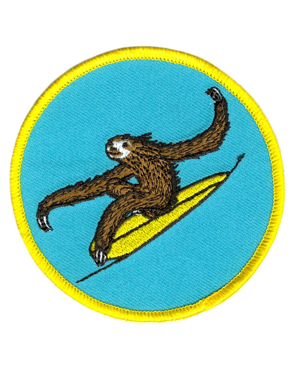 Surfing Sloth Embroidered Patch