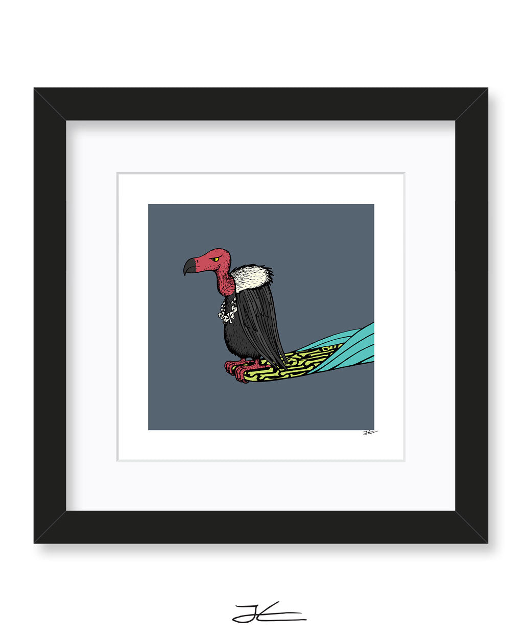 Surfing Vulture - Print/ Framed Print