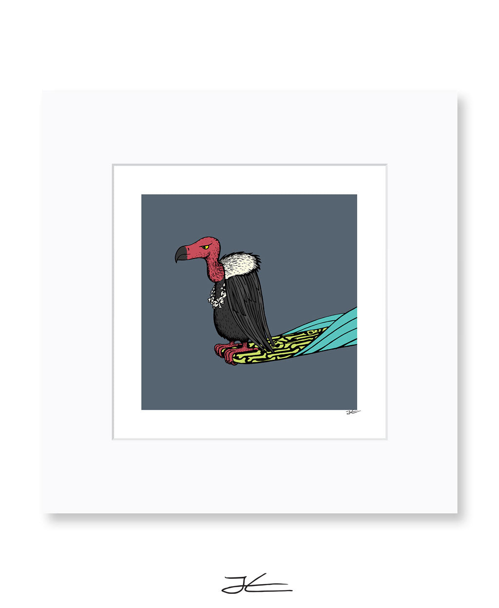 Surfing Vulture - Print/ Framed Print
