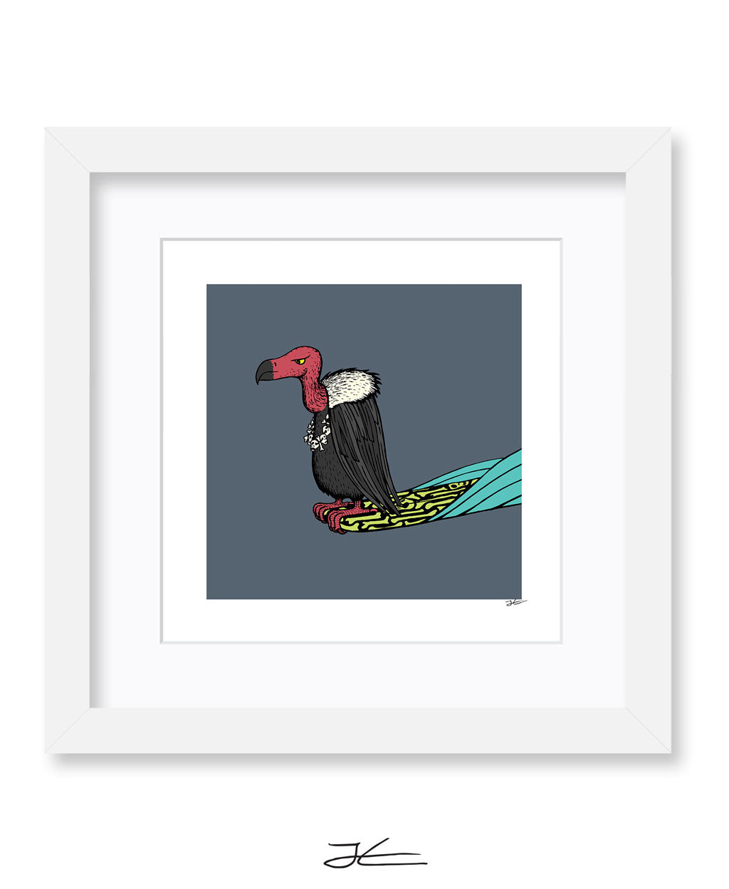 Surfing Vulture - Print/ Framed Print