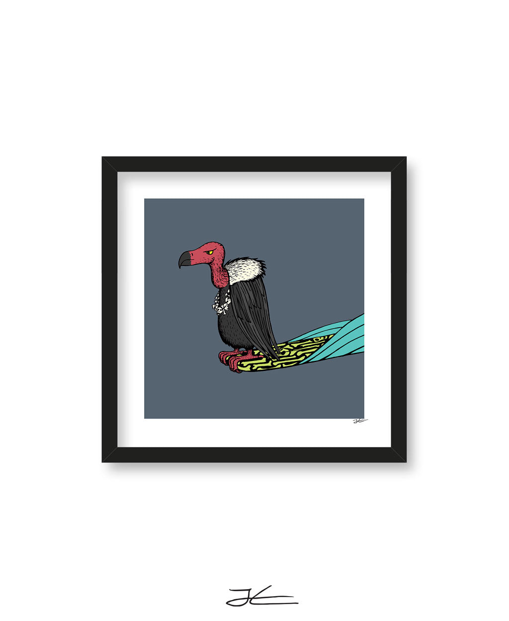 Surfing Vulture - Print/ Framed Print