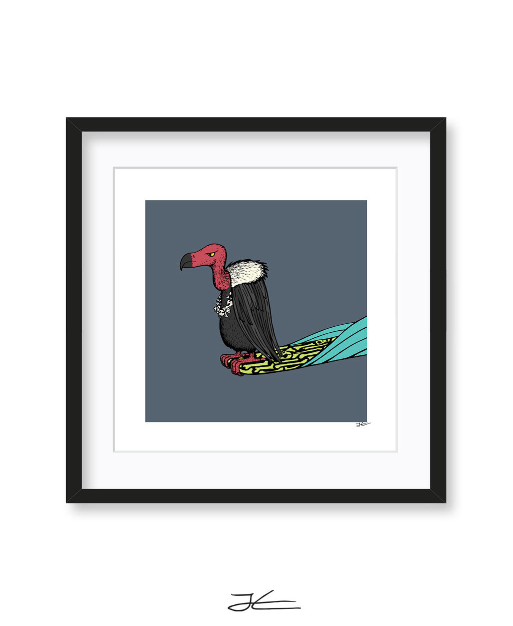 Surfing Vulture - Print/ Framed Print
