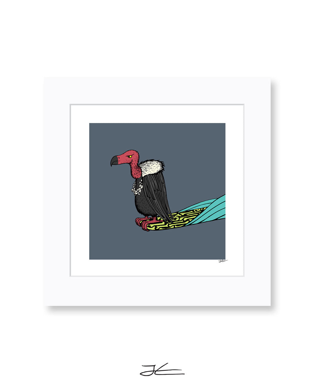 Surfing Vulture - Print/ Framed Print