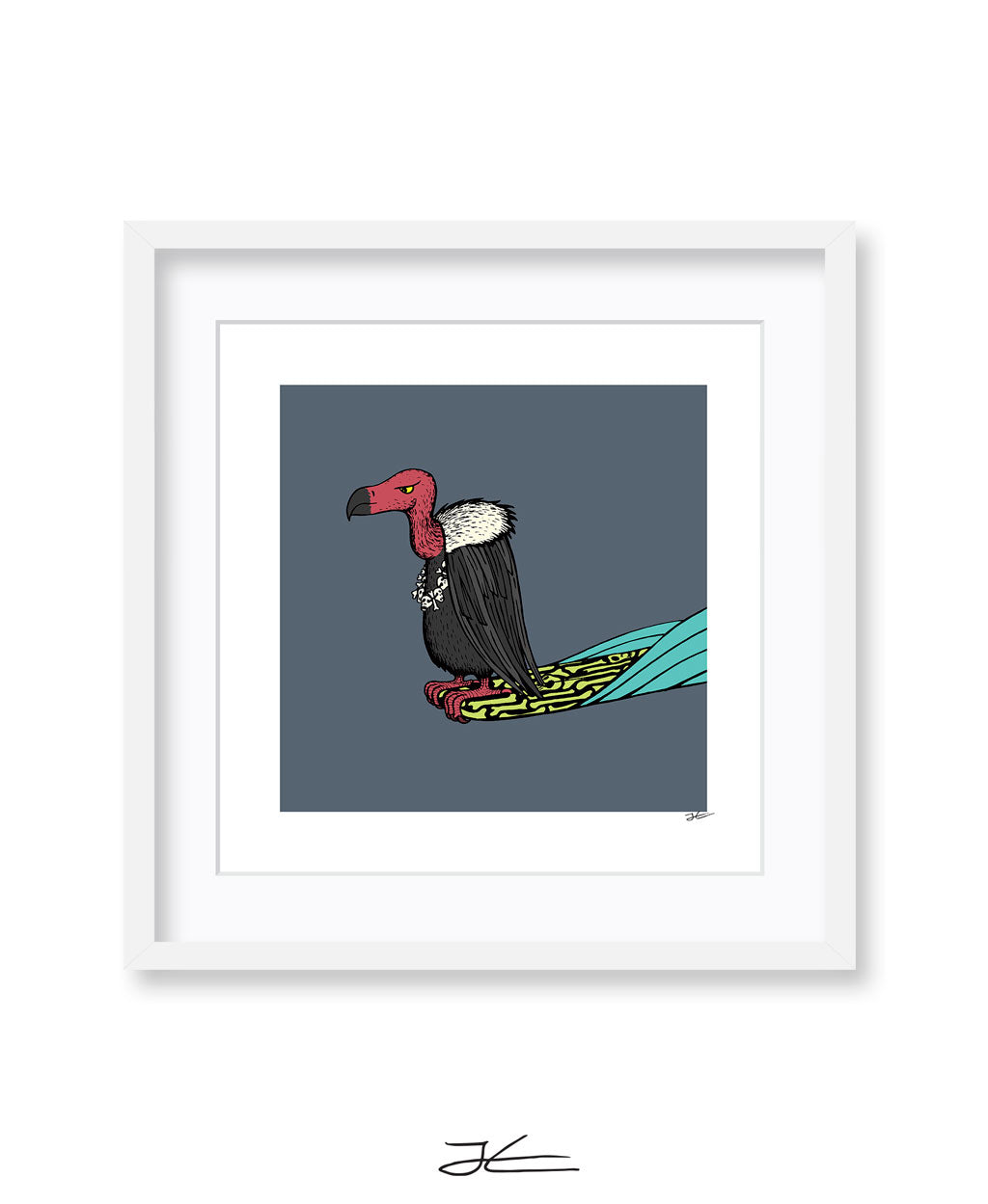 Surfing Vulture - Print/ Framed Print