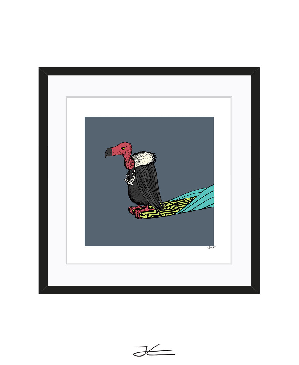 Surfing Vulture - Print/ Framed Print
