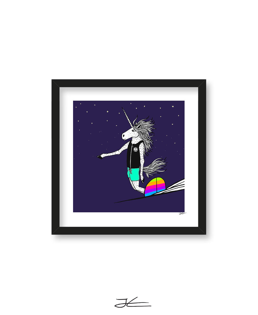 
                  
                    Surfing Unicorn - Print/ Framed Print
                  
                