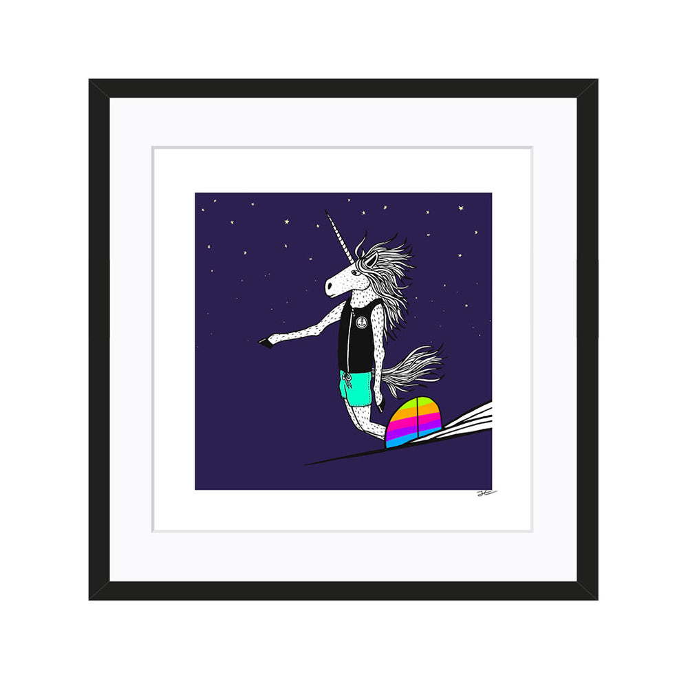 
                  
                    Surfing Unicorn - Print/ Framed Print
                  
                
