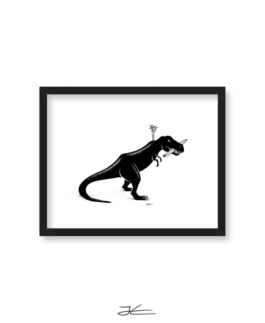 Inktober T-Rex - Print/ Framed Print
