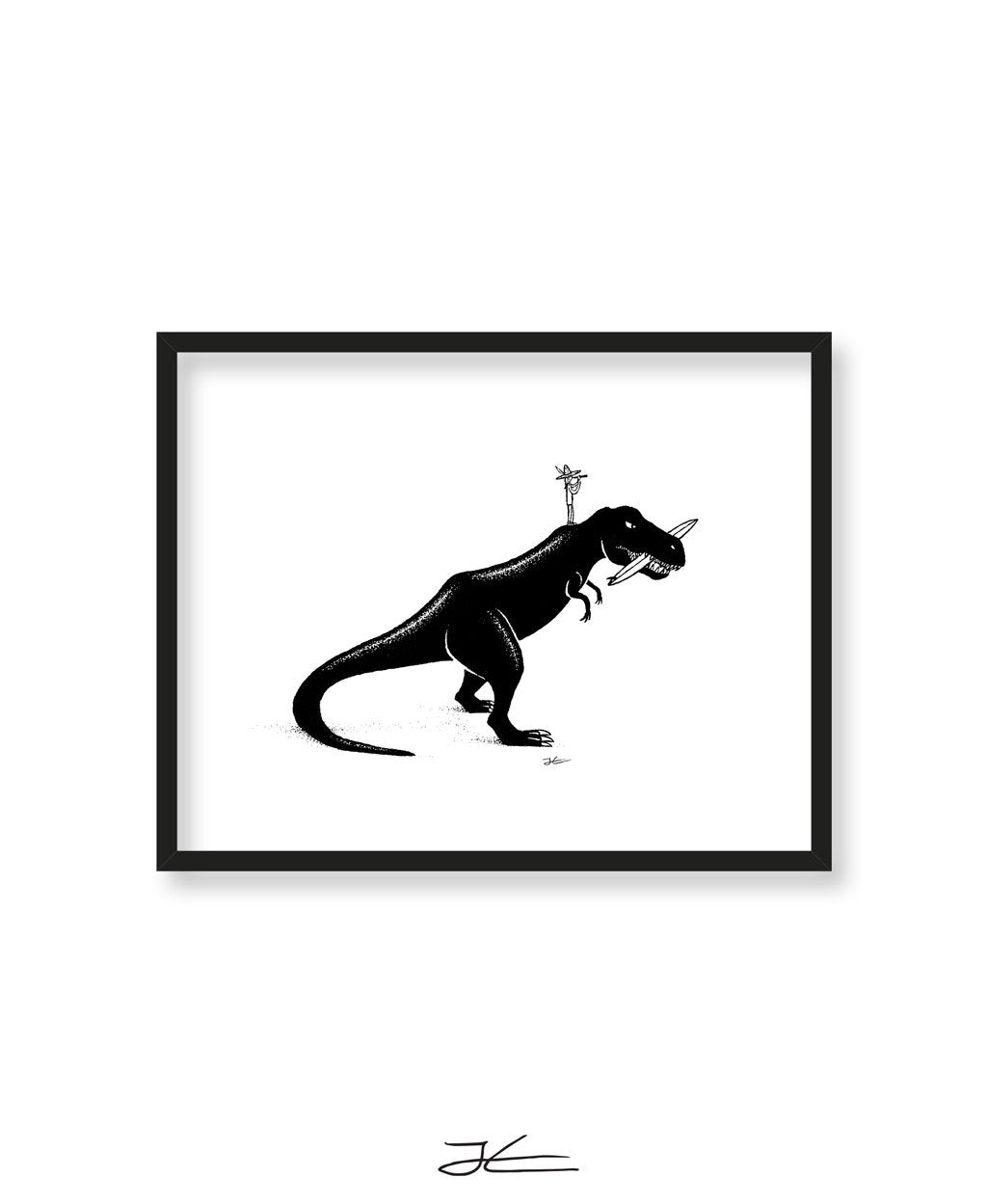 Inktober T-Rex - Print/ Framed Print