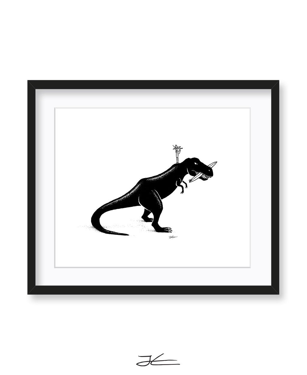 Inktober T-Rex - Print/ Framed Print