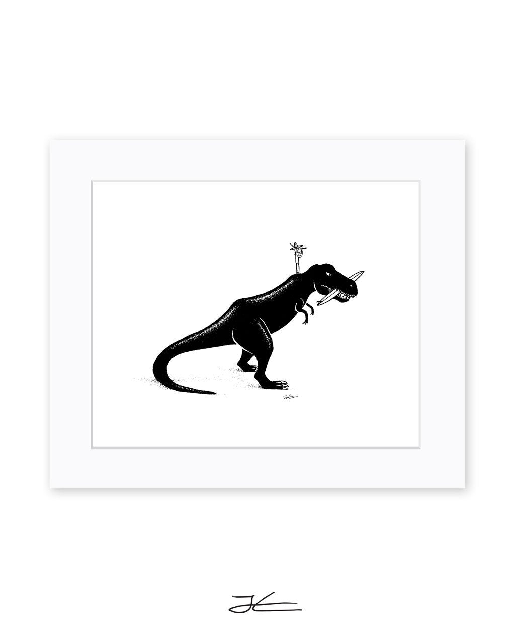 Inktober T-Rex - Print/ Framed Print